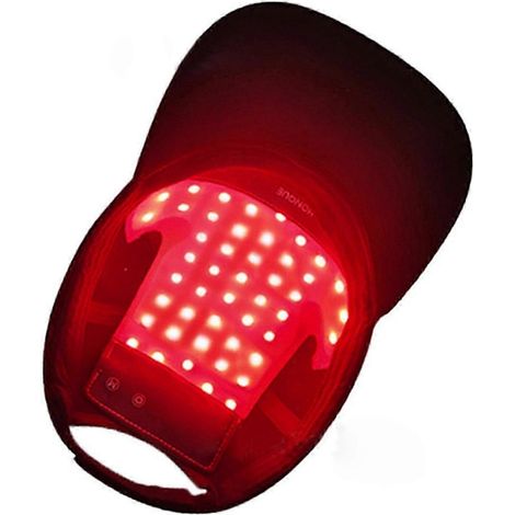 Casque laser LLLT pour la repousse rapide des cheveux - Traitement de prévention de la chute avec 48 LED - 3 niveaux d'intensité, réglable - Sy (1/5)