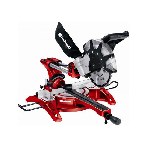 Einhell – Scie à onglet radiale 250mm – Capacité de coupe 75mm hauteur, 340mm largeur – Tête inclinable 45° – Lame 48 dents pour bois dur (1/5)
