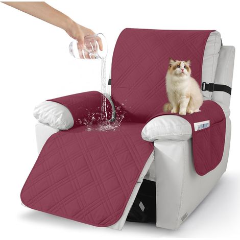 Housse de fauteuil, Couvre-fauteuil imperméable, Housse de fauteuil avec poches latérales, Protège-fauteuil avec protège-accoudoirs, Tapis de fauteuil antidérapant pour fauteuil relax (1/5)