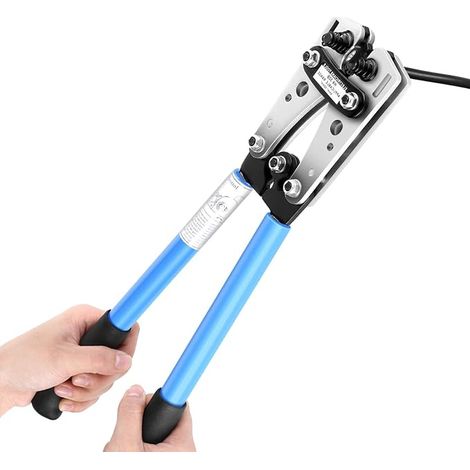 Pince à Sertir Cosses à Sertir pour Embouts de Câbles électriques, Outil de Sertissage Isolé à Cliquet, Manchons électriques Pince à Sertir 6-50 mm2 pour électricien (AWG 22-10) (1/5)