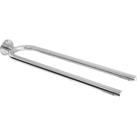 tecuro 1000 Handtuchhalter 2-armig starr, Länge 500 mm, Edelstahl poliert - für Bad und WC (1/2)