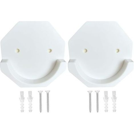 Selbstklebende Duschvorhangstangenhalterung, hitzebeständig, wasserdicht, extra breite Duschvorhangstangen-Spannstütze, 2er-Pack (Stange nicht enthalten) (1/5)