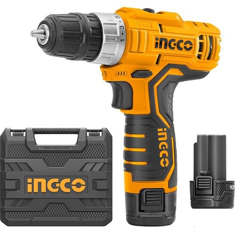 Trapano avvitatore a batteria 12V (2 x 1.5 Ah) Ingco CDLI1232E (1/5)