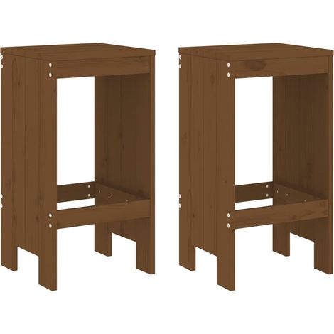 Maison Exclusive - Sgabelli Bar 2pz Marrone Ambra 40x36x75cm Legno Massello Pino