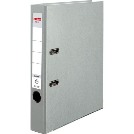 A4-Ordner, 5 cm, PP, aschgrau, Q-Datei