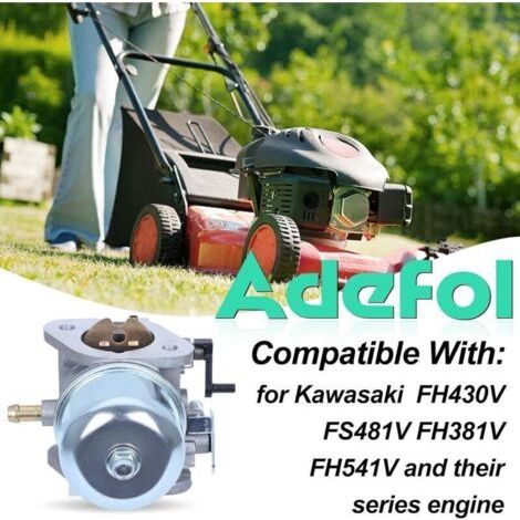 NALOOKAMIC Kit Carburateur pour Kawasaki FH430V FS481V FH381V FH541V Moteur, Pièces de Rechange Carburateur + Joint + Pompe à Carburant + Filtre à Carburant Accessoire Tondeuse à Gazon