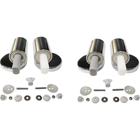 Trimec – Lot de 2 abattants WC avec charnières à fermeture douce – Dégagement rapide – Installation facile – Matériau alliage de zinc