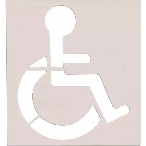 Pochoir de marquage au sol réutilisable semi rigide (PVC 1mm) - PMR 45x85cm