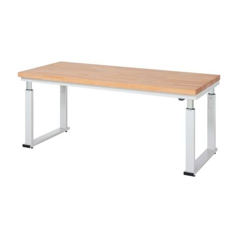 RAU Werkbank adlatus 600 elektrisch höhenverstellbar Buche-Massiv-Platte 2000 mm x 900 mm (1/5)