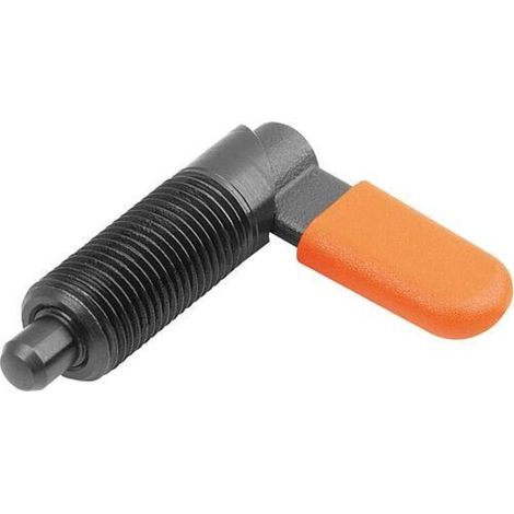 KIPP Sperrriegel M20 D=10 Stahl brüniert Form C mit Gewindehülse Kappe (1/3)