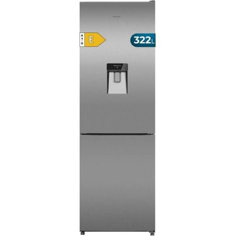 Cecotec Réfrigérateur Combiné Total No Frost de 322L Bolero CoolMarket Combi 322i WD Inox E. 185,5 cm de Hauteur