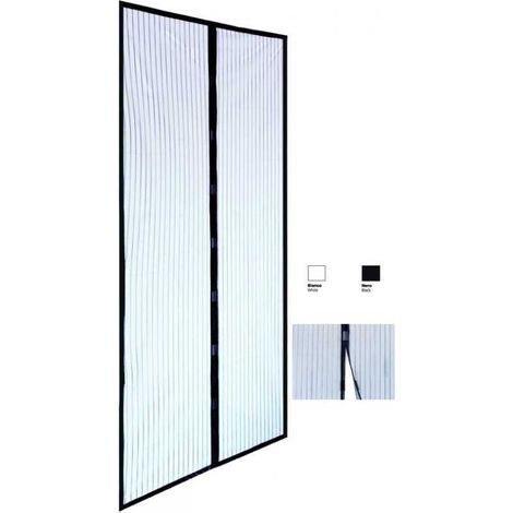 Mosquitera de tiras magnéticas con 2 bandas negras de 100x220 cm
