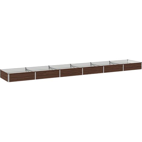 Raised Garden Bed Black 480 x 80 x 24 cm cold-rolled steel vidaXL