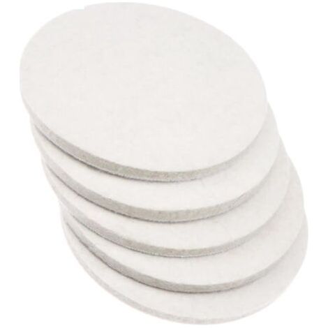 Lot de 5 tampons de polissage en feutre de laine 125 mm x 10 mm (L x l) pour verre, plastique, métal, marbre, cuisine, salle de bain, ponceuse orbitale aléatoire