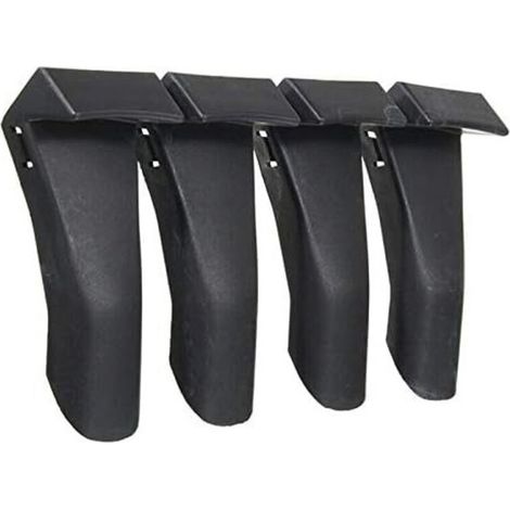 Juego de 4 protectores de llanta de plástico negro para cambio de neumáticos. (1/4)