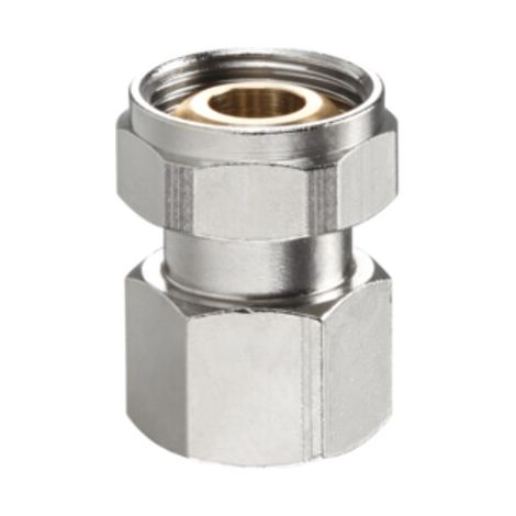 OVENTROP Verschraubung G 3/4 ÜM x Rp 1/2 IG, Messing, vernickelt, für Ventil-HK, 1016304 (1/2)