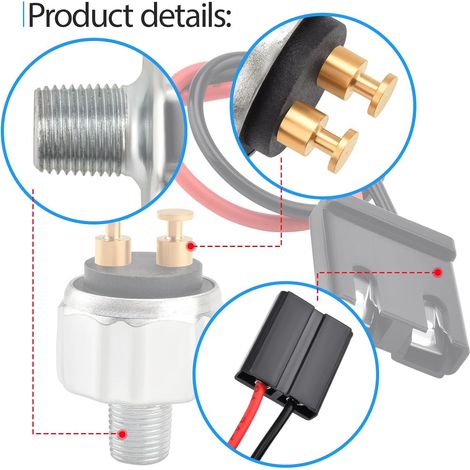 Interruptor de luz de freno de baja presión con conector de cable para Polaris RZR 570 y 800 - 4012866 - Instalación fácil y duradera (1/4)