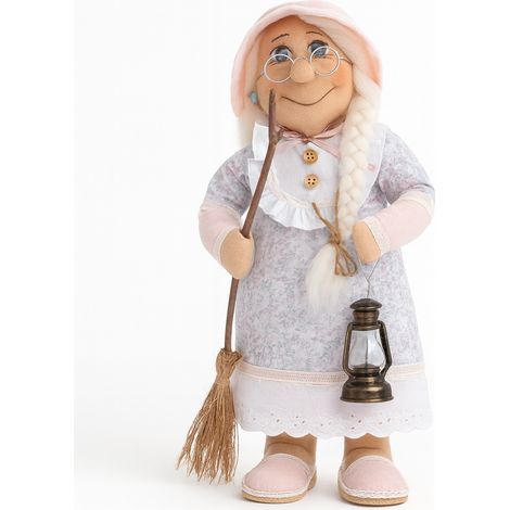 Befana "Susanna" da collezione in tessuto artigianale decorazione per epifania (1/3)