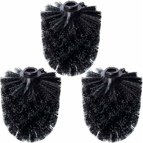 3-Pack WC Remplacement tête de Brosse Brosse Noire Remplacement Brosse Noire Remplacement tête de Brosse Noire Remplacement Individuel Brosse Noire Brosse WC Remplacement Brosse WC (1/4)