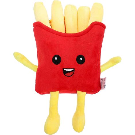 Peluche Frites, Oreiller Kawaii, Oreiller Alimentaire Amusant-32X20X5CM-Red