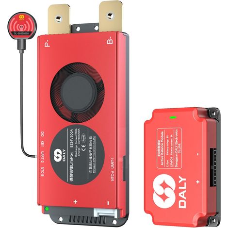 BMS 24V 8S 200A Balance -Smart Bluetooth BMS avec équilibrage Actif des cellules 5A pour Batterie LiFePO4 24V Stockage d'énergie pour Camping-Car Clean Machine (1/5)