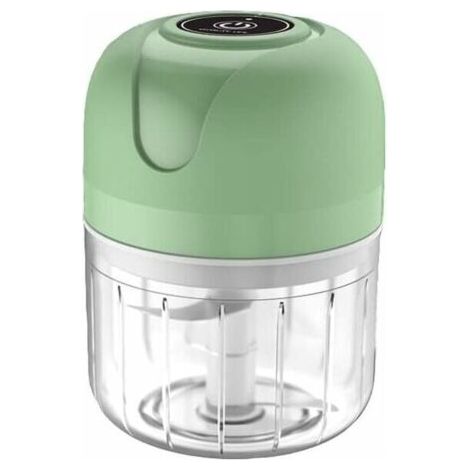 Robot de cuisine électrique - Mini hachoir à ail sans fil - 250 ml - Rechargeable par USB - Amovible - Pour nourriture de bébé, piment, oignons, ail, viande