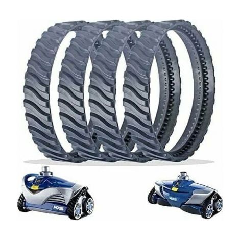 4 chaînes de rechange noires pour roues de nettoyage de piscine, chaînes pneumatiques R0526100, compatibles avec les nettoyeurs de piscines creusées Zodiac (1/5)