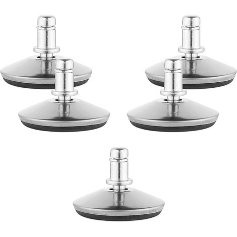 Embouts Remplacement Roulettes Chaise - Tige 10/22 Mm - Patins Feutre Sol Dur - Lot De 5 (1/5)