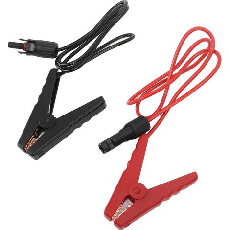 2PCS Câble d'Extension avec Pinces Batterie Solaire 12AWG à Déconnexion Rapide pour Panneau Solaire, Automobile et Moto (1/5)