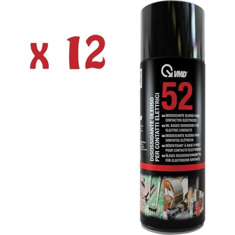 12 bombolette spray disossidante oleoso per contatti elettrici Vmd 52