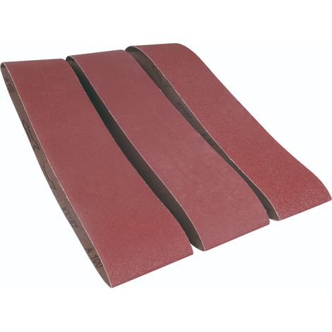 Ferm – Bande abrasive de ponceuse BGA1058 915x100mm – Lot de 3 grains P60, P100, P150 – Pour ponçage bois dur et teck