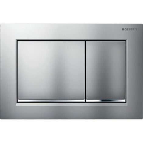 Placca Geberit Omega20 Square Cromato Opaco / Cromato Lucido 115.080.JQ.1 Cromato Lucido