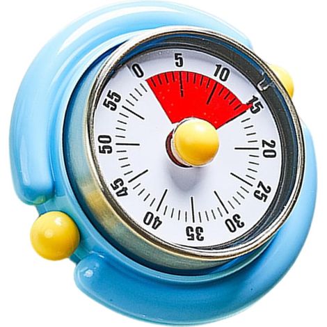 Minuteur Visuel,sans Pile, Minuteur Mécanique Silencieux - de Classe Cuisine, Chambre, Maternelle, Primaire, Brossage des Dents, Cuisson, Pâtisserie (1/5)
