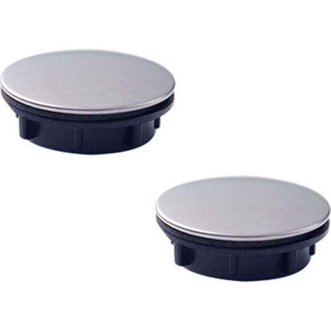 Confezione da 2 copriforo per lavello da cucina, foro per rubinetto, copriforo per rubinetto del bagno, copriforo per troppo pieno per lavello in acciaio inossidabile (36 mm) (1/4)