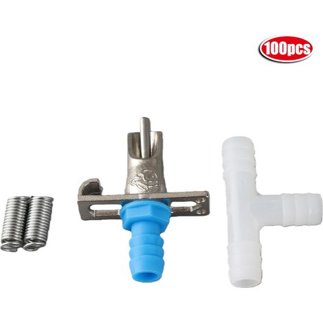 Lot de 100 abreuvoirs automatiques pour lapins, avec tétines, pour l'abreuvement du bétail (1/5)