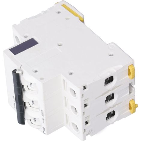 Modularer 10A 3P 400V DIN-Schienen-Leistungsschalter, Unterspannungs-Überlastschutz, IC65N C10 Schalter (1/5)