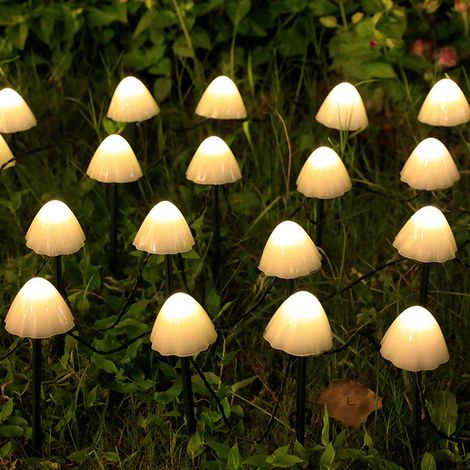 Guirlande lumineuse solaire LED champignon mini étanche de 30 lampes-AquaForge