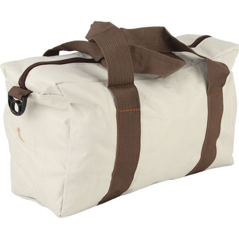 Sac à Outils Grande Ouverture Étanche Résistant Charge Rangement Quincaillerie Toile Gris 45cm (1/5)