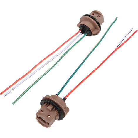 2 Stück Bremslichtfassungen, weiblicher Kopf, leicht, kompakt, einfach zu verwenden, Kabelbaum-Lichtfassung für Fahrzeuge und Anhänger (1/5)