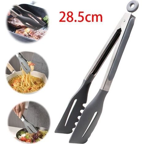 Pince de cuisine - Non spécifié - 28.5 cm - Acier inoxydable - Silicone - Antidérapante (1/4)