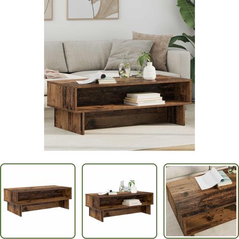 Wohnzimmermöbel - Couchtisch Altholz 100 x 46 x 35 cm Holzwerkstoff (1/5)