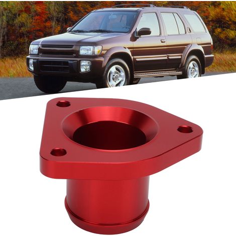 Boîtier de thermostat en alliage d'aluminium 6061‑T6 pour Ford Powerstroke 7.3L 1999‑2003, rouge (1/5)