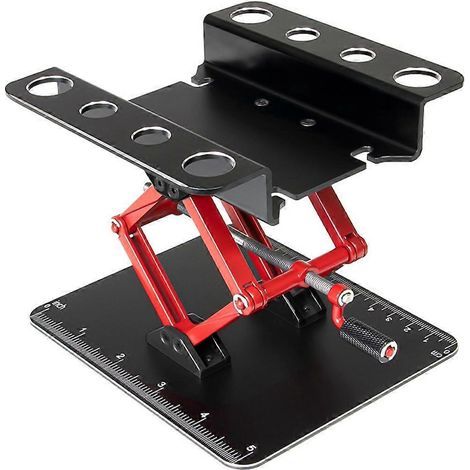 Support de réparation en métal pour voiture RC, hauteur réglable, noir (1/5)