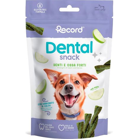 Dentalsnack ossa e denti snack per cani twist 75 g mela