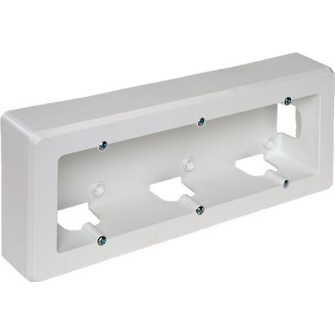 Caja de mecanismos de superficie para 3 elementos 235x96x43mm fabricada en ABS color blanco SOLERA 93 (1/2)