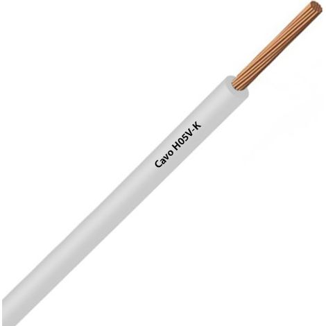 Cavo Filo Unipolare H05V-K sez. 0,14 mmq Bianco