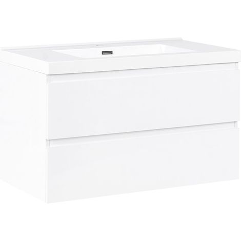 Wandmontierter Waschbeckenunterschrank mit Waschbecken TOTA Weiß (1/5)