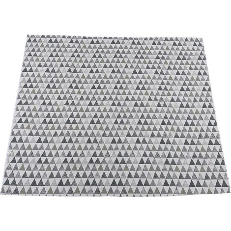 Tissu lin imprimé triangles géométriques coton lin mélangé pour nappe et canapé (1/5)
