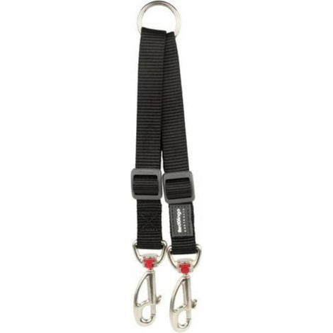 2 Hundeleinen-Koppler Red Dingo Schwarz (1,5 x 20-26,5 cm)