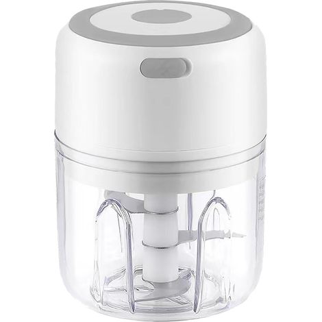 Elektrischer Knoblauchzerkleinerer 250 ml, kabellos, multifunktional, abnehmbarer Mini-Knoblauchzerkleinerer für Ingwer, Zwiebeln und Weißkohl (1/5)